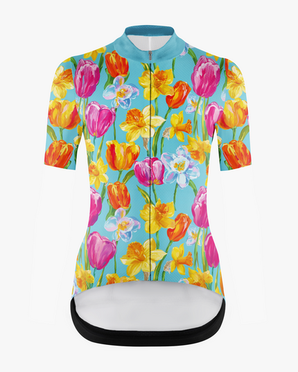 Women's Cycling jersey in Floral Tulip 