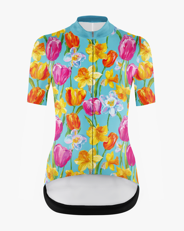 Women's Cycling jersey in Floral Tulip 
