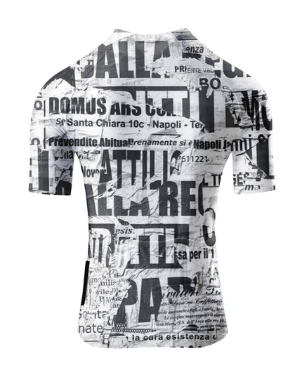 ROCKBROS Women's Dadaist Collage Newspaper Print Cycling Jersey
