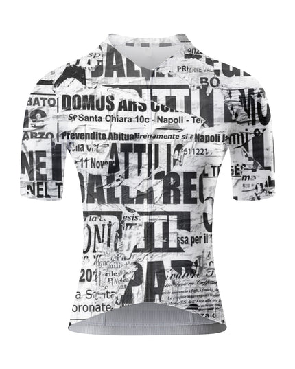 ROCKBROS Women's Dadaist Collage Newspaper Print Cycling Jersey