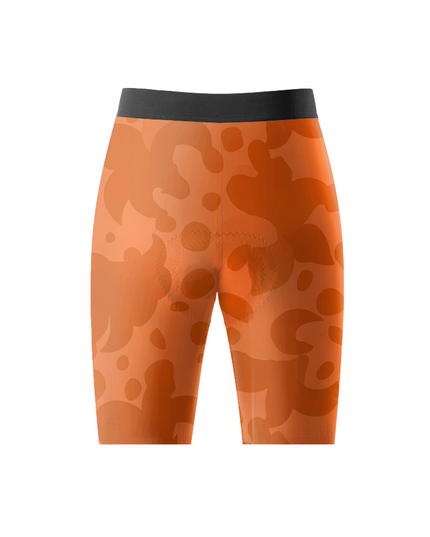 ROCKBROS Women's Orange Leopard Print Lily Floral Short Sleeve Cycling Set