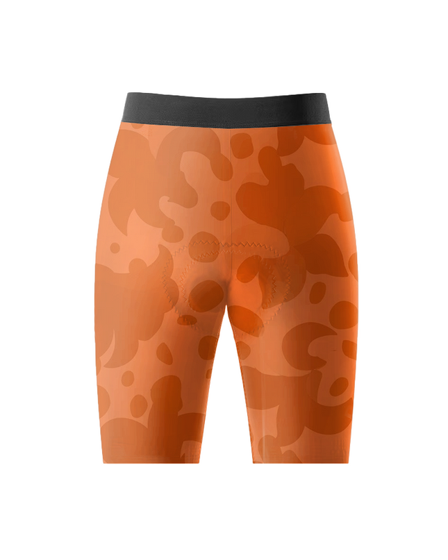 ROCKBROS Women's Orange Leopard Print Lily Floral Short Sleeve Cycling Set