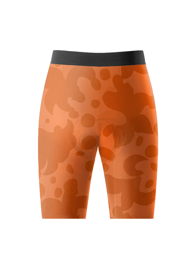 ROCKBROS Women's Orange Leopard Print Lily Floral Short Sleeve Cycling Set