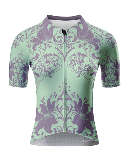 ROCKBROS Women's Ornate Purple Floral Baroque Cycling Bibs