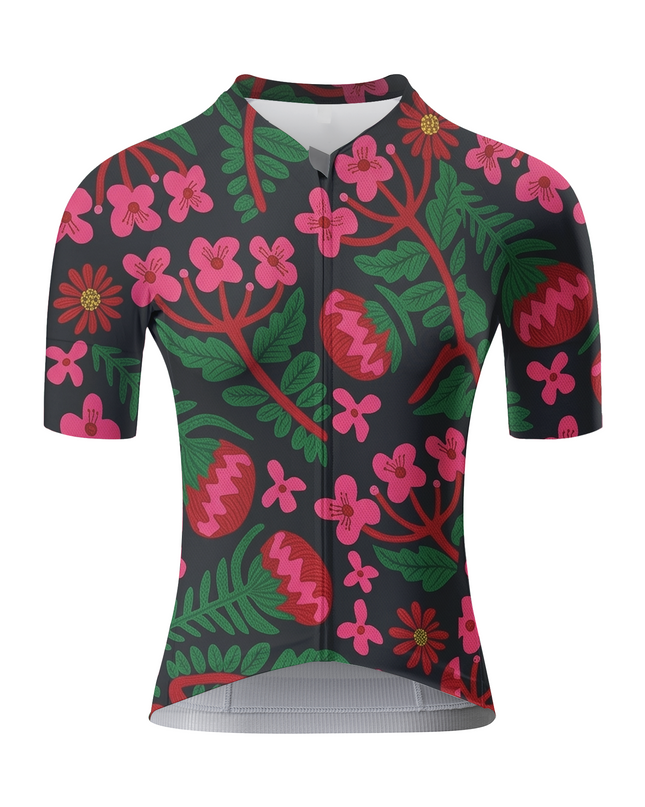 ROCKBROS Women's Floral & Fruit Print Cycling Jersey