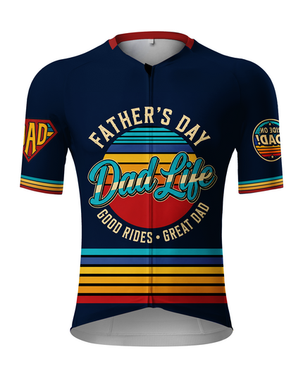 ROCKBROS Men's Retro Dad Life Cycling Jersey