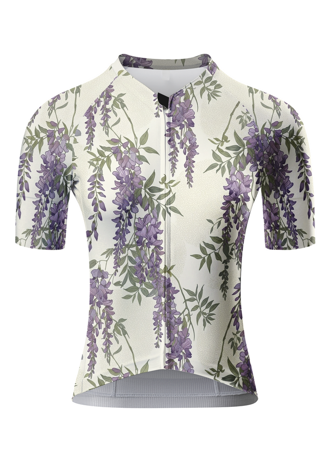 ROCKBROS Women's Wisteria Floral Print Breathable Cycling Jersey