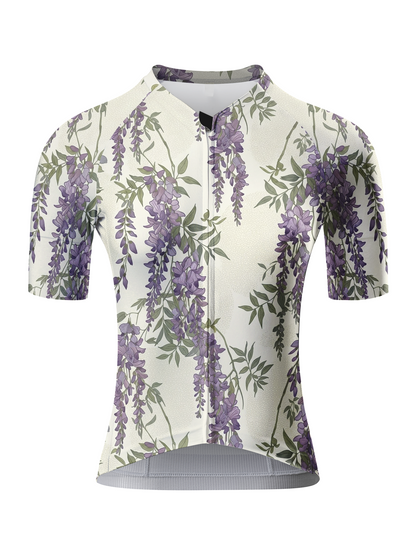 ROCKBROS Women's Wisteria Floral Print Breathable Cycling Jersey