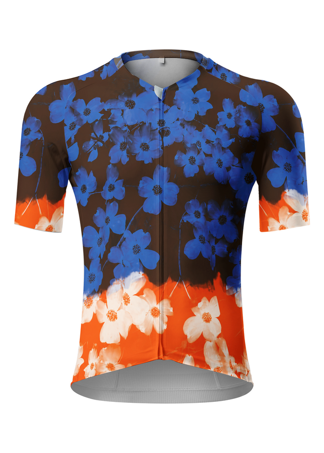 ROCKBROS Men's Gradient Floral Father's Day Cycling Jersey