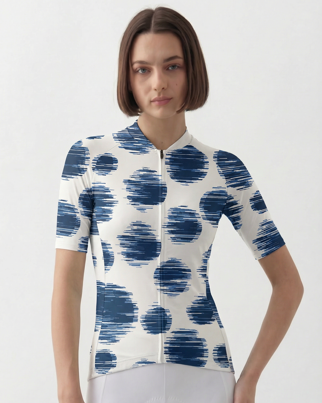 RockBros Women's "Glitch Dot" Kinetic Digital Print Cycling Jersey