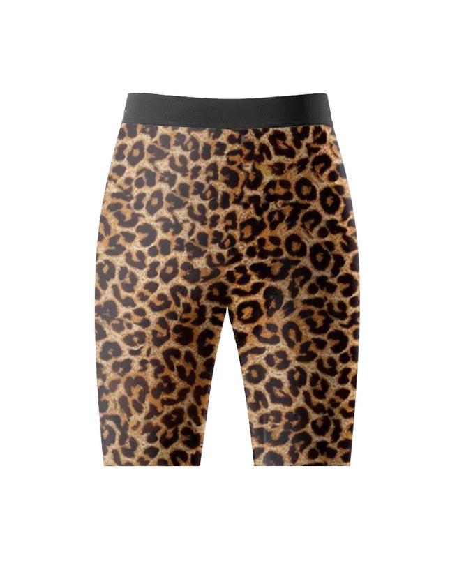 ROCKBROS Women's Leopard Print Padded Compression Cycling Shorts