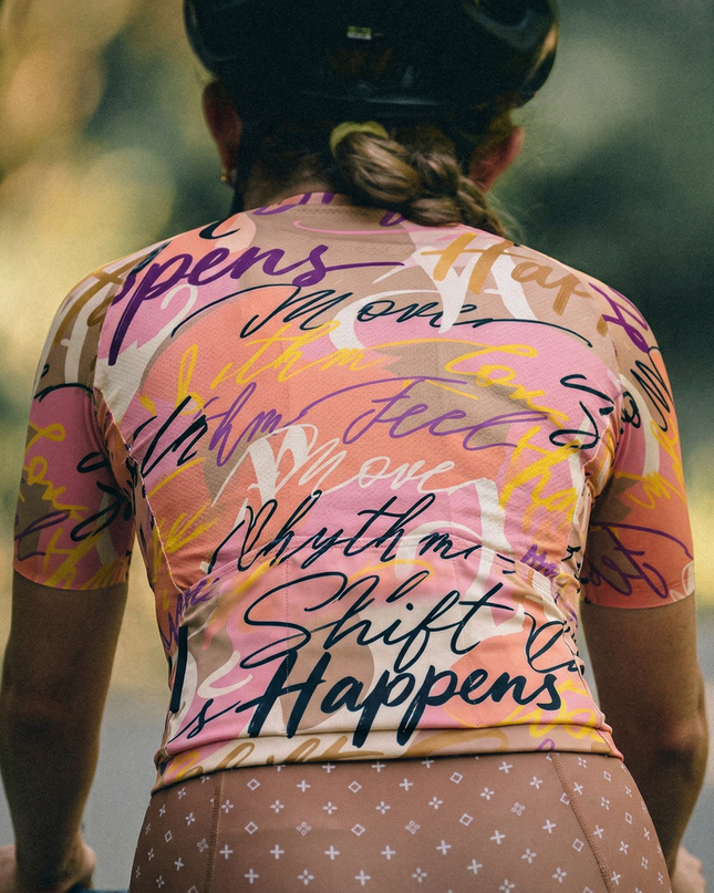 ROCKBROS Women’s "Shift Happens" Street-Art Graffiti Aero Jersey
