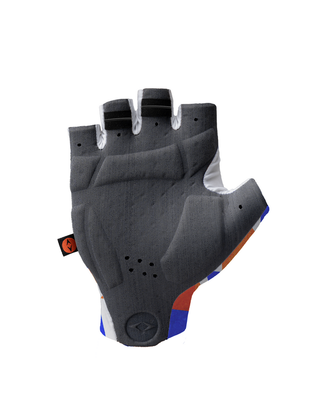 ROCKBROS Bold Geo Graphic Orange Blue Performance Gloves