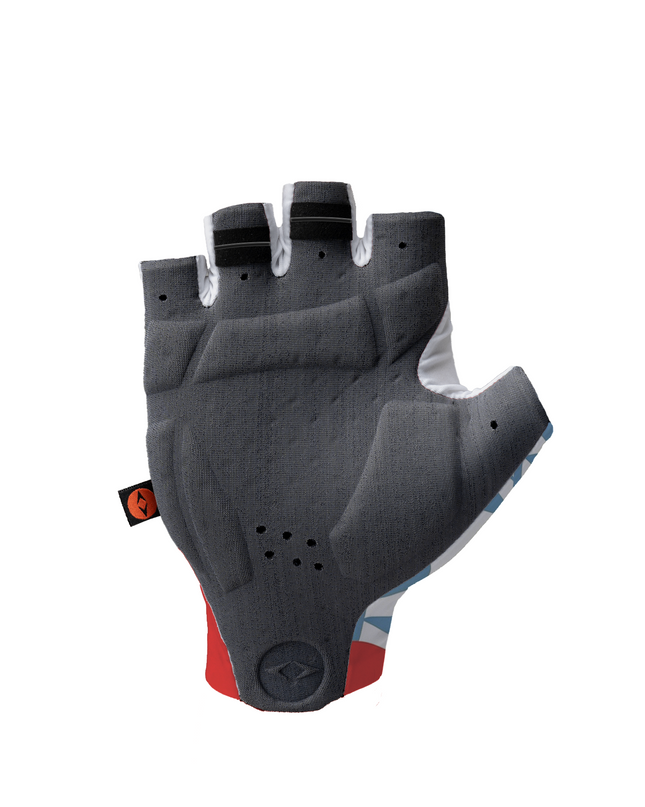 ROCKBROS Retro Poppy Graphic Red White Performance Gloves