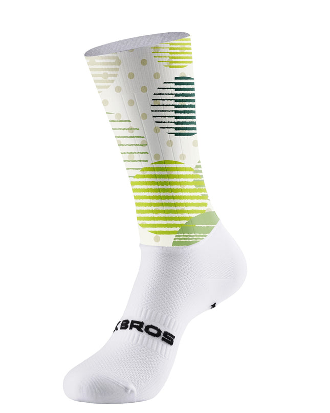 ROCKBROS Geometric Lime Breathable Performance Socks