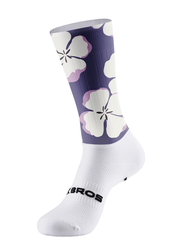 ROCKBROS Women Purple Floral Short Sleeve Cycling Jersey