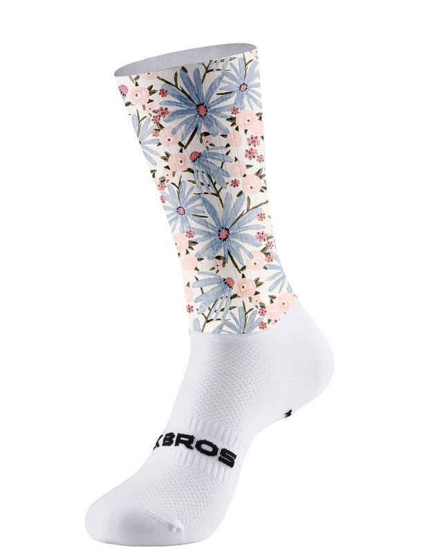 ROCKBROS Soft Pastel Floral Cycling Socks