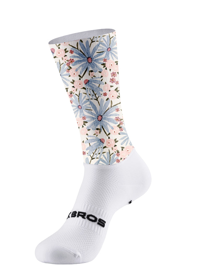 ROCKBROS Soft Pastel Floral Cycling Socks