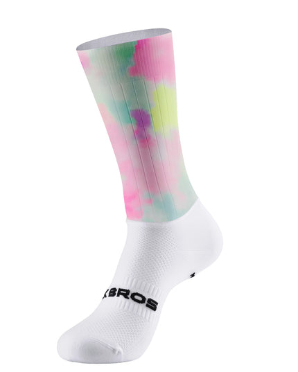 ROCKBROS Neon Tie-Dye Cycling Socks