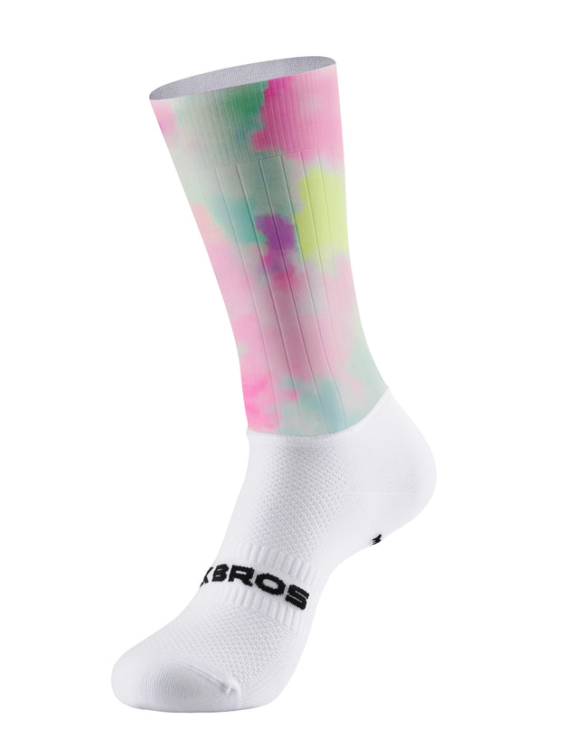 ROCKBROS Neon Tie-Dye Cycling Socks