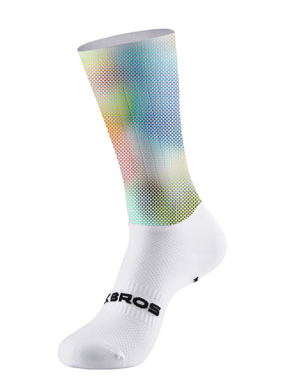 ROCKBROS Holographic Neon Grid Cycling Socks