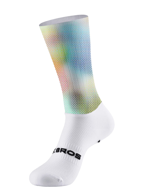 ROCKBROS Holographic Neon Grid Cycling Socks