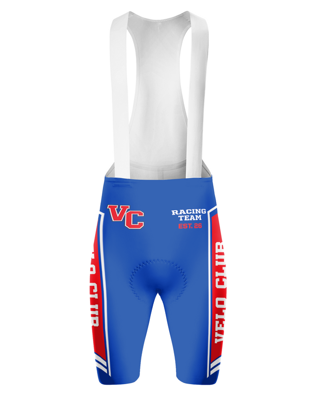 ROCKBROS Men's Velo Club Racing Team VC Graphic White Strap Cycling Bib Shorts