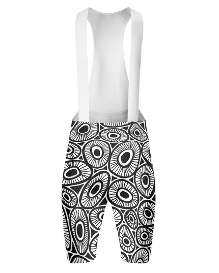 ROCKBROS Women's Monochrome Circle Padded Cycling Bib Shorts