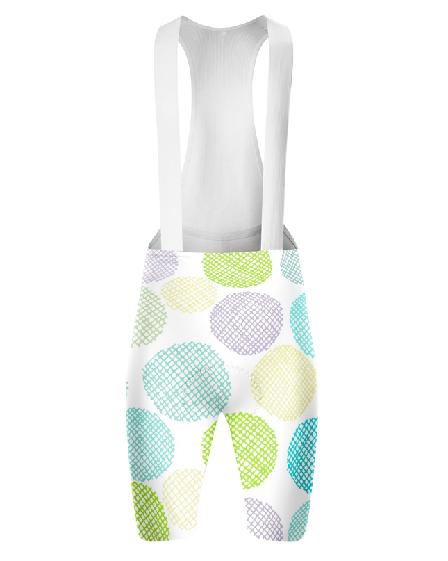 ROCKBROS Women's Colorful Mesh Polka Dot Print Padded Cycling Bib Shorts