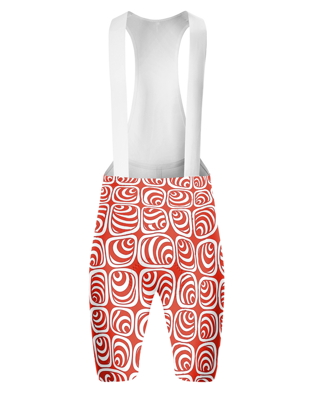 ROCKBROS Women's Retro Swirl Padded Cycling Bib Shorts