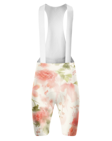 ROCKBROS Women's Watercolor Rose Print Cycling Bib Shorts