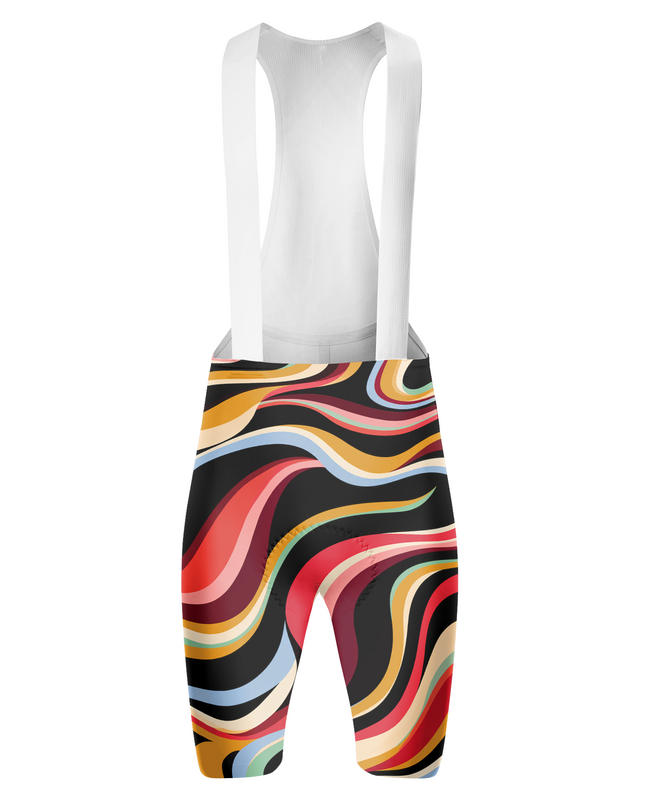 ROCKBROS Women's Retro Wave Padded Cycling Bib Shorts