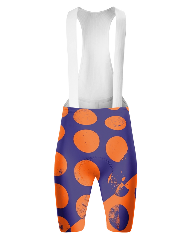 ROCKBROS Women's Bold Orange & Navy Distressed Polka Dot Cycling Set