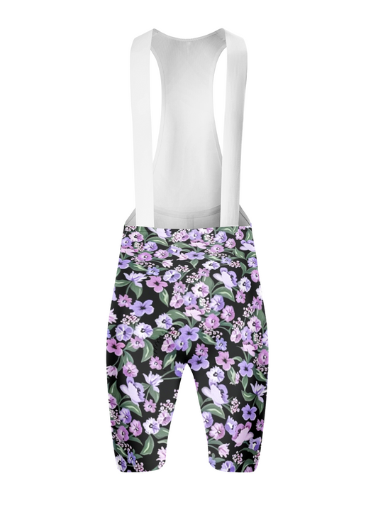 ROCKBROS Women's Dark Purple Ditsy Floral Raglan Sleeve Cycling Jersey