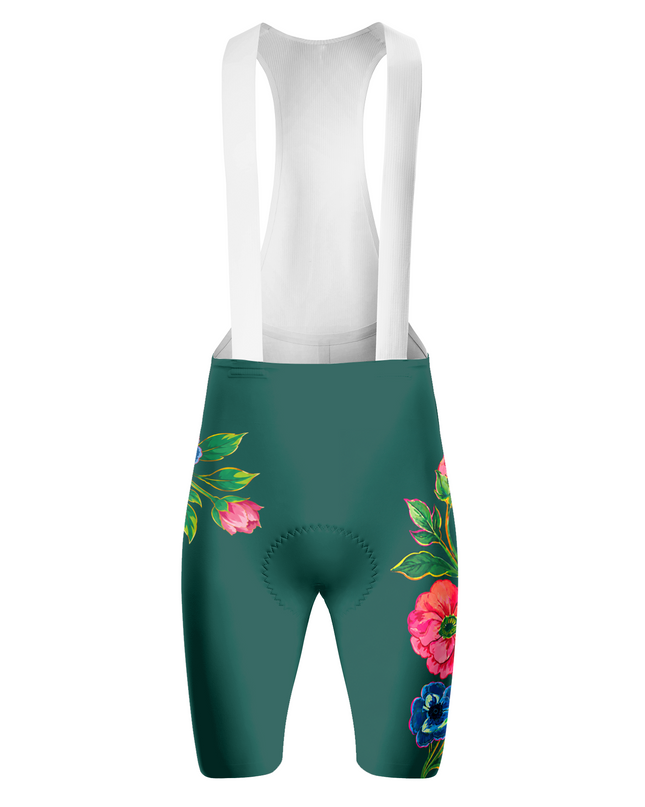 ROCKBROS Women's Emerald Floral Cycling Bib Shorts