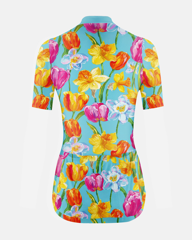 Women's Cycling jersey in Floral Tulip 