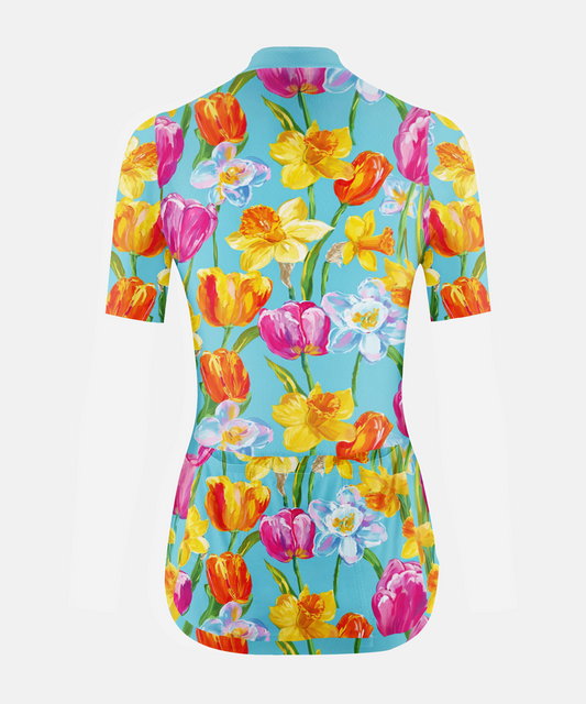 Women's Cycling jersey in Floral Tulip 