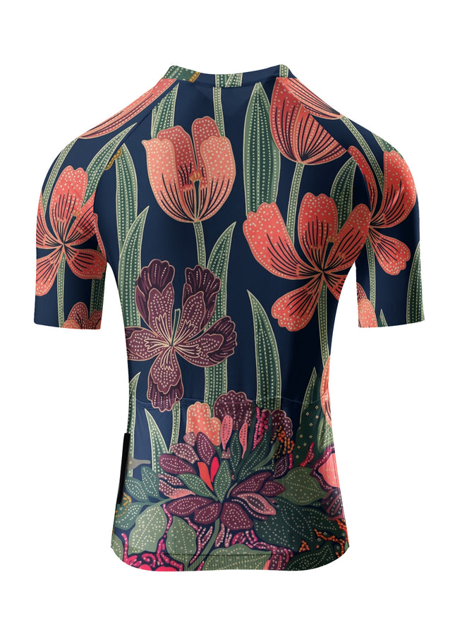 ROCKBROS Women's Midnight Tulip Artistic Cycling Jersey Set