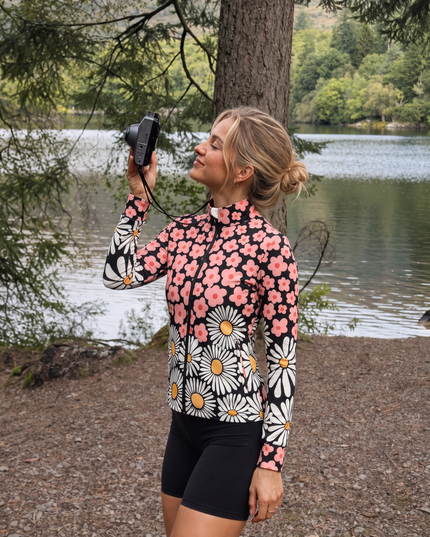 Retro Daisy Pop Windproof Jacket