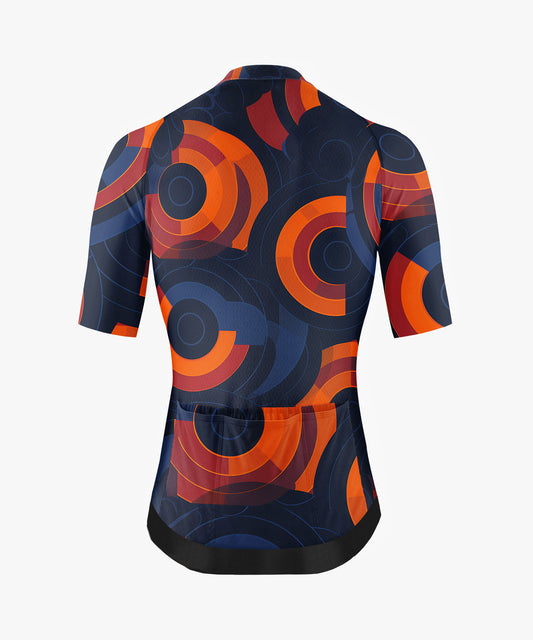 Men's Black Cycling Jersey Tailored with Stretch Fit for Race-Inspired Silhouette – Back View