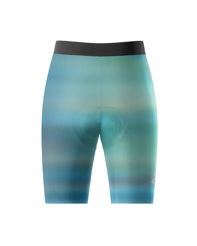 Women's Aqua Velocity Linear Motion Cycling Shorts Tailored with Stretch Fit for All-Day Comfort – Back View