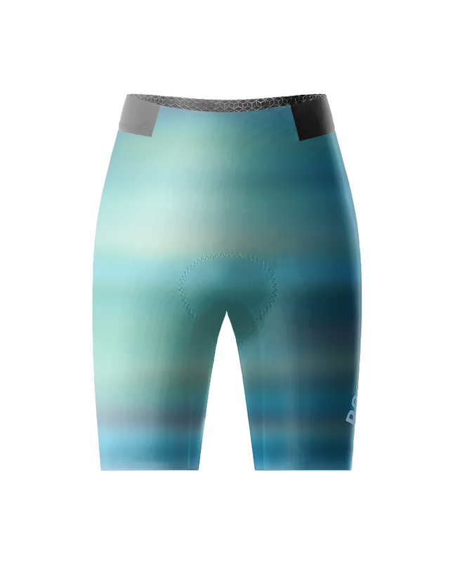 Women's Aqua Velocity Linear Motion Cycling Shorts Designed with Soft-Touch Fabric for All-Day Comfort – Front View