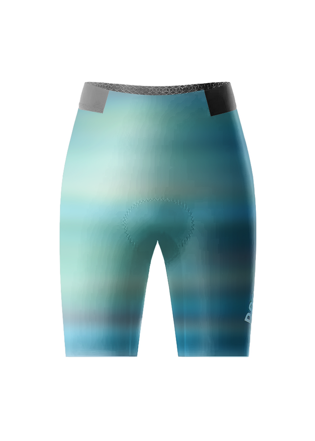 Women's Aqua Velocity Linear Motion Cycling Shorts Designed with Soft-Touch Fabric for All-Day Comfort – Front View