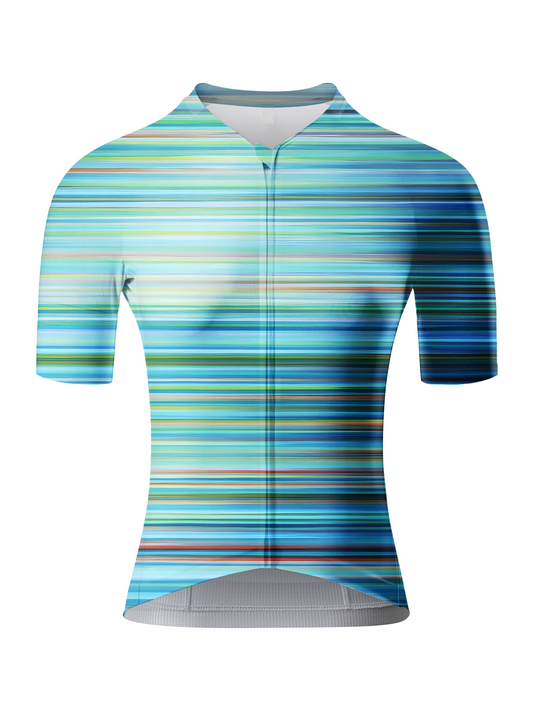 Women's Aqua Velocity Linear Motion Pro Aero Jersey Built for Road Cycling and Long Training Rides – Front View