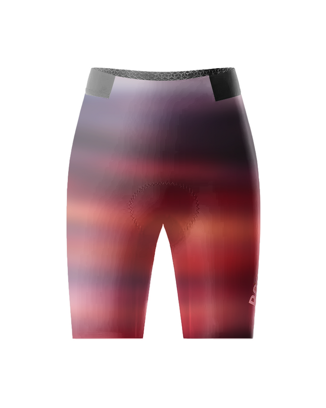 Women's Crimson Velocity Linear Motion Cycling Shorts Crafted from Moisture-Wicking Fabric to Stay Dry on the Ride – Front View