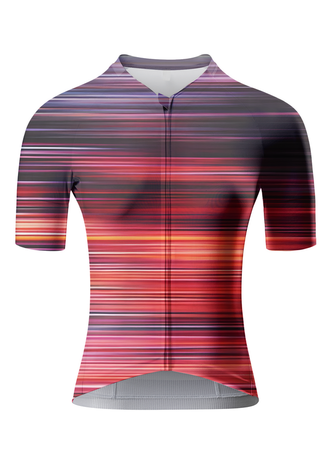 Women's Crimson Velocity Linear Motion Pro Aero Jersey Designed with Soft-Touch Fabric for All-Day Comfort – Front View