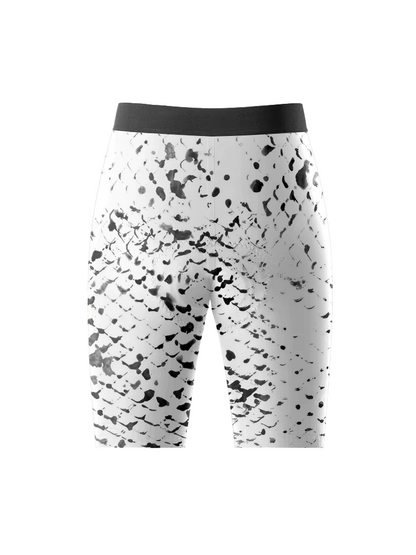 Women's Cyber Safari All-Weather Neon Animal-Print Cycling Shorts Tailored with Stretch Fit for All-Day Comfort – Back View