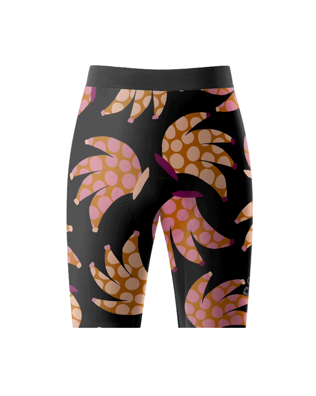 Women's Funky Banana Quirky Pop Art Cycling Shorts Tailored with Stretch Fit for All-Day Comfort – Back View