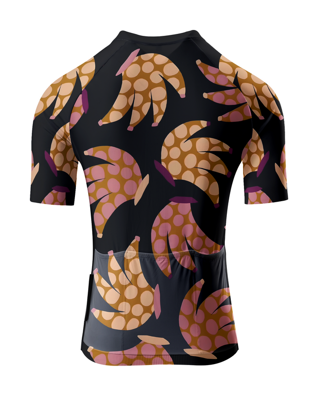 Women's Funky Banana Quirky Pop Art Pro Aero Jersey Tailored with Stretch Fit for Race-Inspired Silhouette – Back View