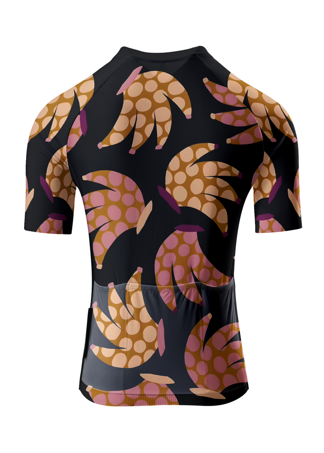 Women's Funky Banana Quirky Pop Art Pro Aero Jersey Tailored with Stretch Fit for Race-Inspired Silhouette – Back View